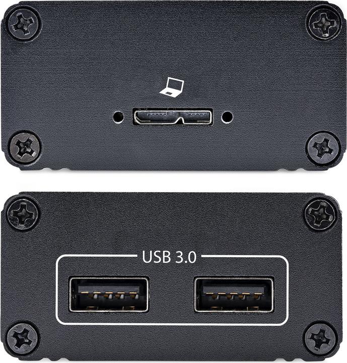 Actual product image StarTech com F35023-USB-EXTENDER, 93 mm, 57 mm, 28 mm, 271 g, 115 mm, 155 mm (USB-A, 2 Ports)