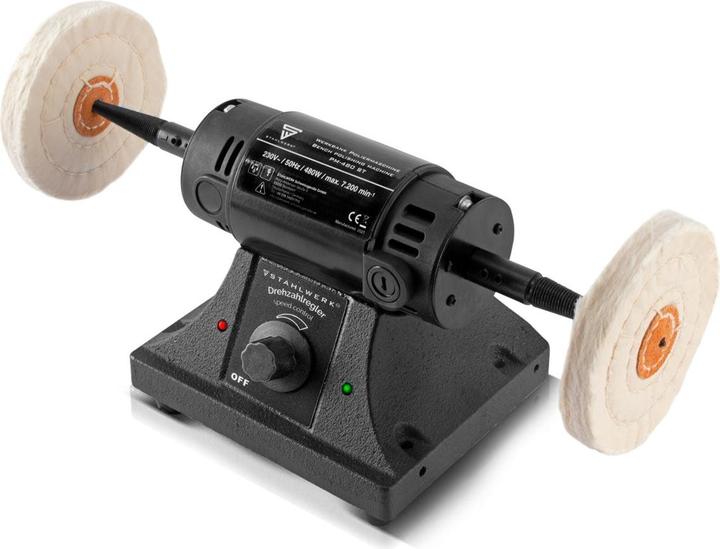 Produktbild Stahlwerk Werkbank Poliermaschine PM-480 ST mit 480 Watt und 7200 U/min (Exzenterpolierer, 480 W)