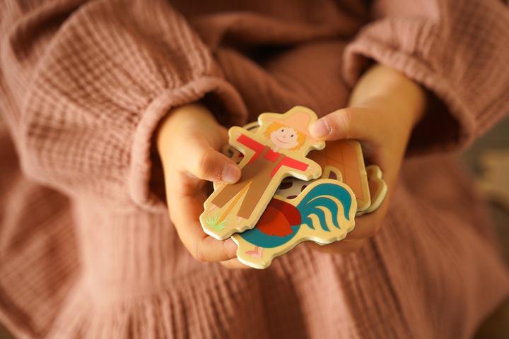 Produktbild Activity Board Kühlschrankmagnete für Kinder, Holzmagnete mit Bauernhoftieren, Pinnwandmagnete, Magnete für die