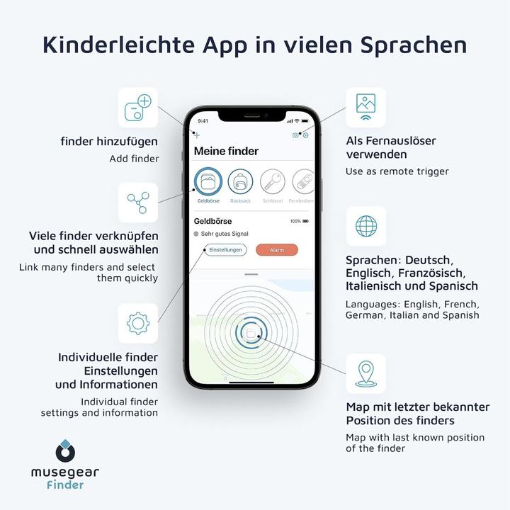 Produktbild Musegear finder 2 - dunkelblau (iOS, Android)