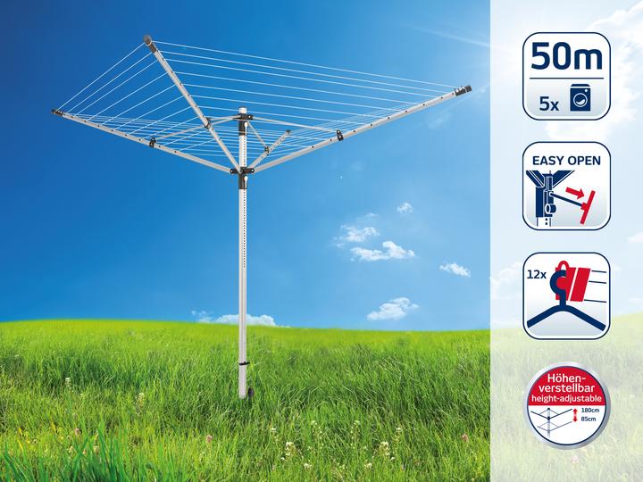 Produktbild Leifheit Wäscheschirm LinoLift 500 schwarz (50 m)