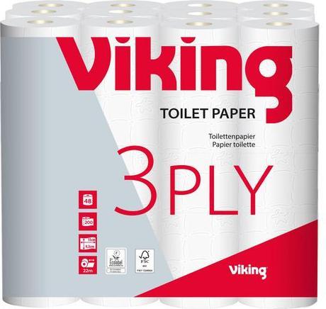 Actual product image Viking Toilet paper Standard 3-ply 24 rolls (48 x)