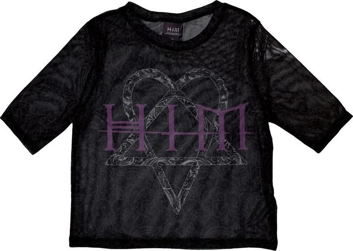 Him Heartagram & Logo Netzgewebe Crop Top (Girlie)
