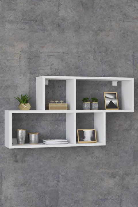 Actual product image VCM Wooden Wall Shelf Hanging Shelf Bookcase Wall Board Deco Board Lusas (100 x 20 x 53 cm)