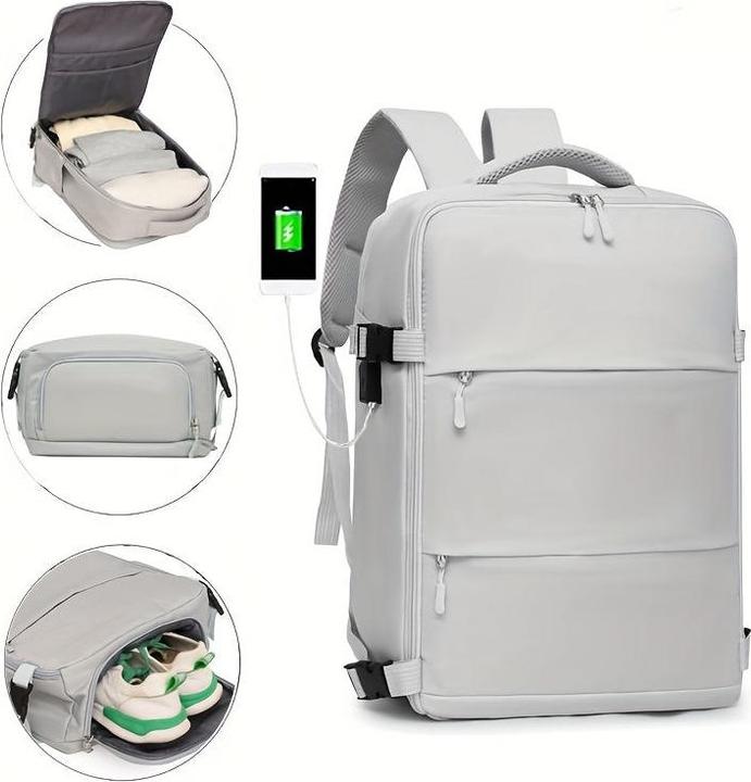 Actual product image Only-Bags.Store Vielseitiger Reiserucksack mit Schuhfach - stylisches und strapazierfähiges Nylon, verstellbare