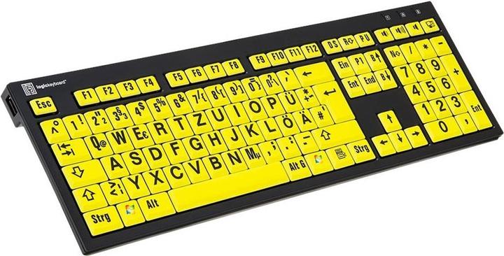 Actual product image Logickeyboard XL Print PC Slim Line NERO (DE, Cable)