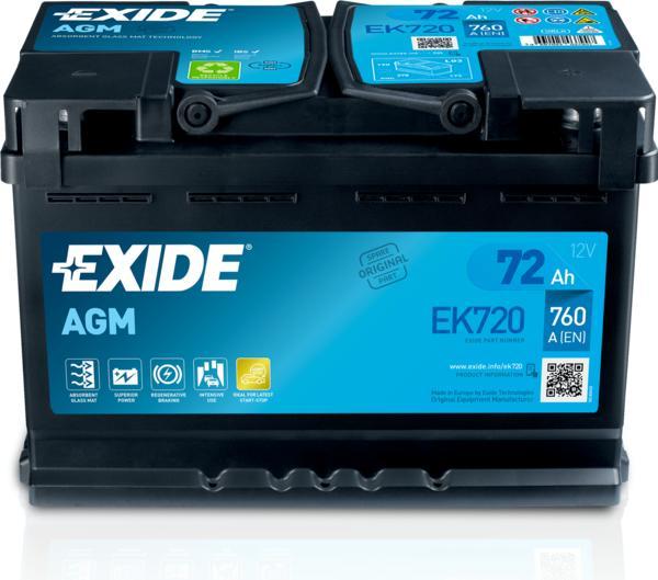 Produktbild Exide EK720 (12 V, 72 Ah, 760 A)