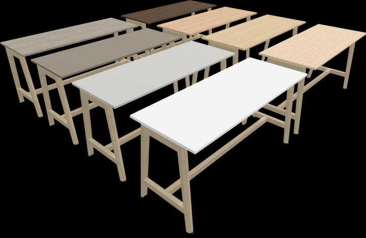 Image du produit Narbutas Table haute en bois Nova (180 x 70 x 90 cm)