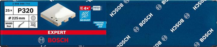 Actual product image Bosch Professional Zubehör Expert M480 Sanding net for drywall sander, 225 mm, G 320, 25 pcs. (320)