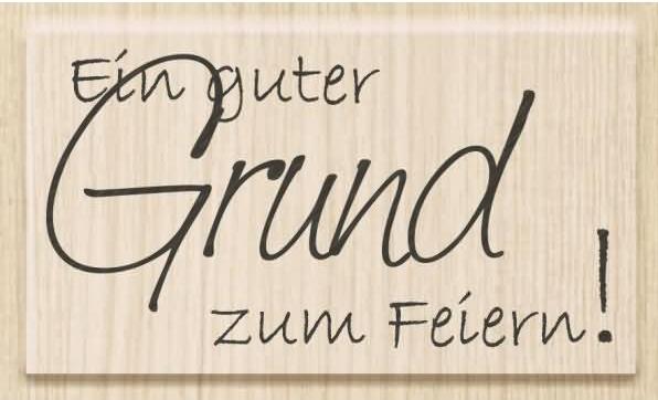 Heyda Motif stamp 'A good reason to celebrate!' 6.5x3.5cm