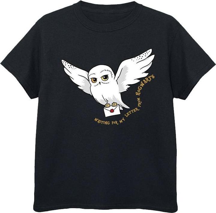 Actual product image Girls Owl Letter Cotton T-Shirt (140, 146)