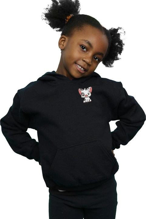 Actual product image Disney Girls Moana Pua The Pig Breast Print Hoodie (140, 146)
