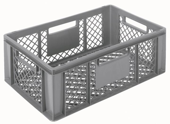 Linum Behälter grau 60x40x22cm Standard Boden und Wände perforiert (60 x 40 x 22 cm)