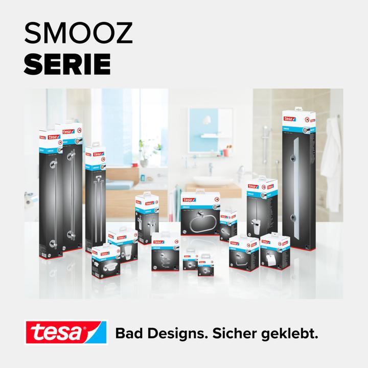 Produktbild tesa SMOOZ Handtuchhalter zweiarmig inkl. Klebelösung ohne Bohren