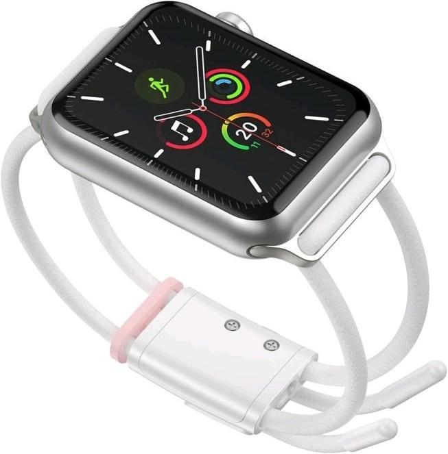 Produktbild Baseus Let's go Series iWatch Strap Lockable Rope for 3,4,5 series38 mm40 mm, WeissPink (Baumwollschnur, PC, Aluminiumlegierung)