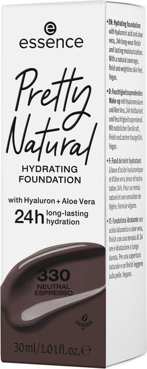Produktbild essence Pretty Natural HYDRATING FOUNDATION (330 Neutral Espresso)