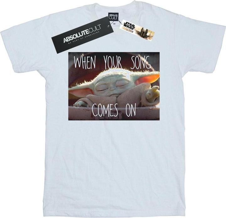 Actual product image Star Wars Mens The Mandalorian The Child Song Meme T-Shirt (3XL)