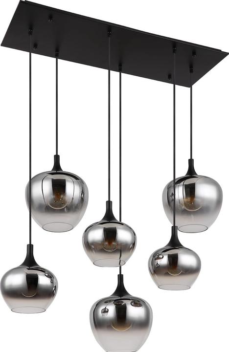 Actual product image Globo Pendant lamp Maxy black matt 6xE27 (E27)