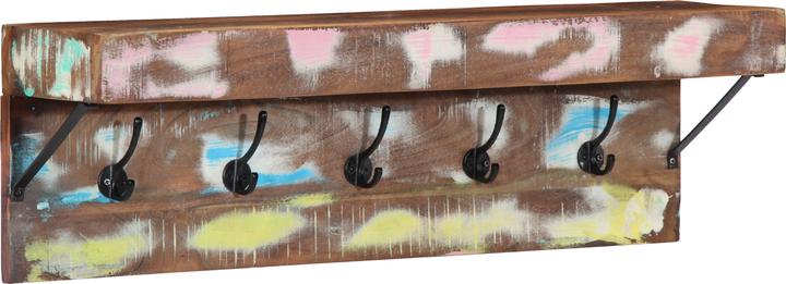 Actual product image VidaXL Coat rack with shelf Wall-mounted made of solid reclaimed wood and metal