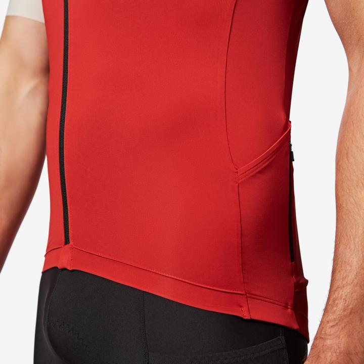 Image du produit Van rysel Maillot vélo route manches courtes été ajusté homme - EDR 2 rouge / beige (S)