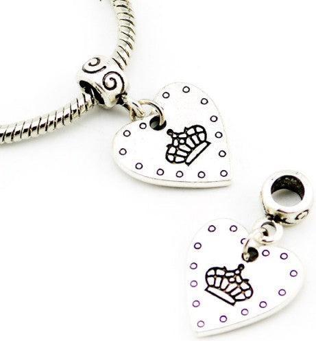 Produktbild Hermex Herz love Charm Anhänger für Armband - Silbrig (Silber 925, Kupferlegierung)