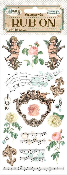 Produktbild Stamperia Rub On Transferfolie "Music"