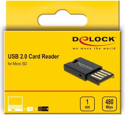 Actual product image Delock USB 2.0 Card Reader for Micro SD memory cards (USB 2.0)