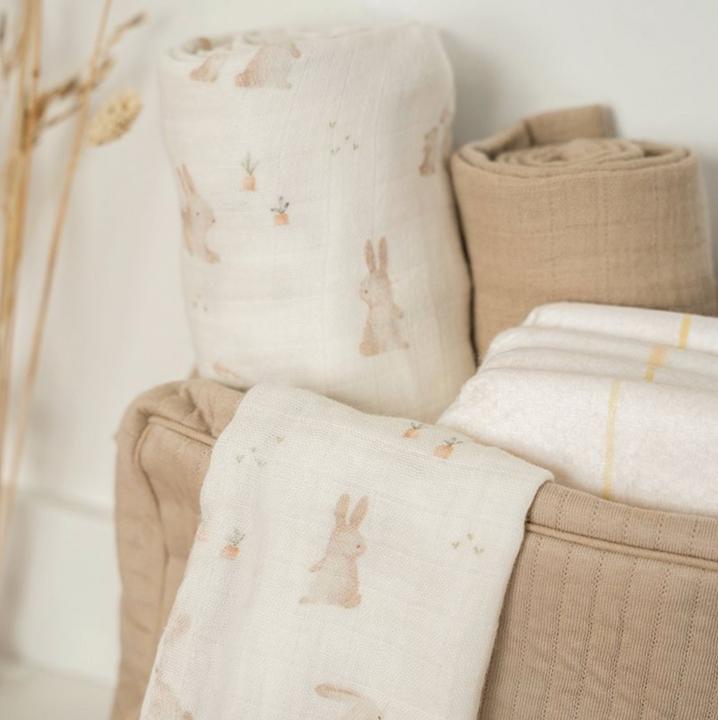 Image du produit Little Dutch Swaddles 70 x 70 muslin Baby Bunny / Beige (70 cm, 70 cm)