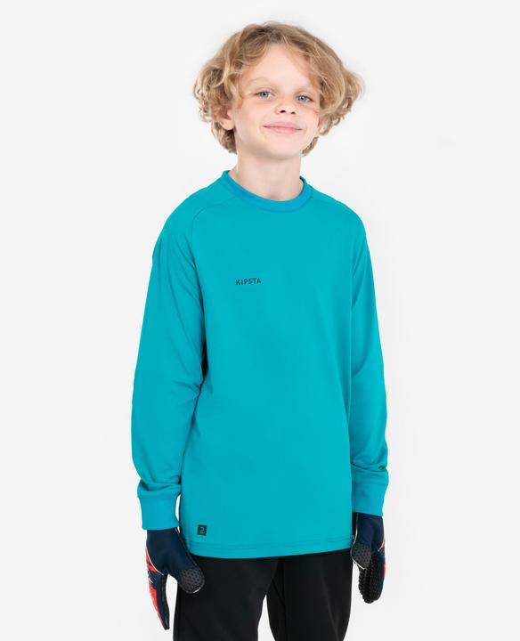 Actual product image Kipsta Kids football goalkeeper jersey - F100 turquoise (8, 9, 10)