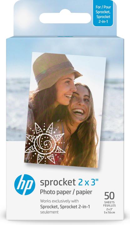 Image du produit HP Sprocket Fotopapier Zink (290 g/m², Photo (5x7.6cm), 50 x)