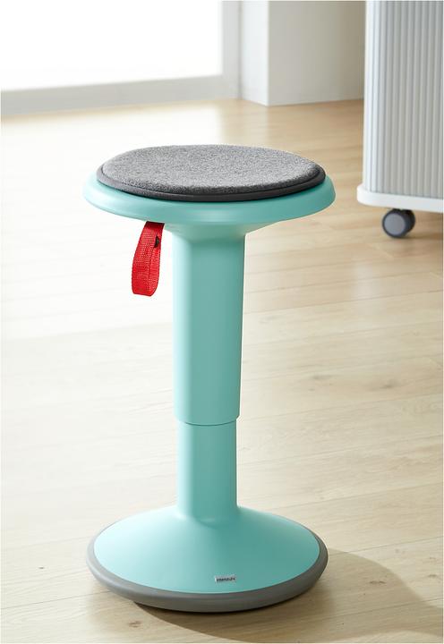 Produktbild Interstuhl Sitzkissen f. Hocker UPis1, Ø 320 mm, rutschhemmende Unterseite, Schurwolle/PA, hellgr...