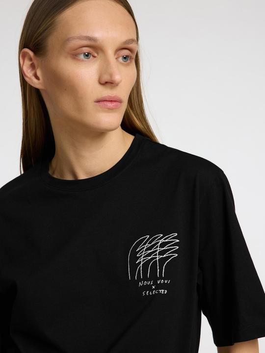 Immagine prodotto Selected Femme Besticktes T-Shirt mit Rundhalsausschnitt (M)