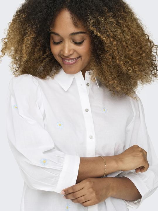 Image du produit Only Box Fit Col de chemise Poignets avec bouton Coupe de bras volumineuse Chemise (XS)