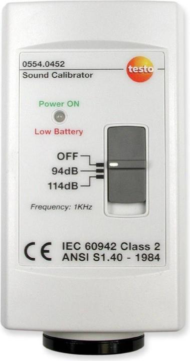 Testo 0554 0452 Sound level calibrato