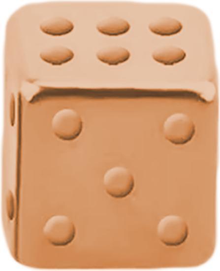 Produktbild Star Piercing Micro Würfel rosegold (ohne Messing, Chirurgenstahl 316L)