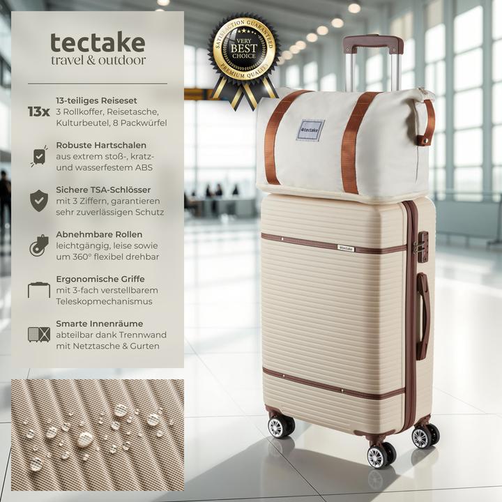Produktbild tectake Reisekofferset Madison, 13-teilig, TSA-Schloss (92 l)