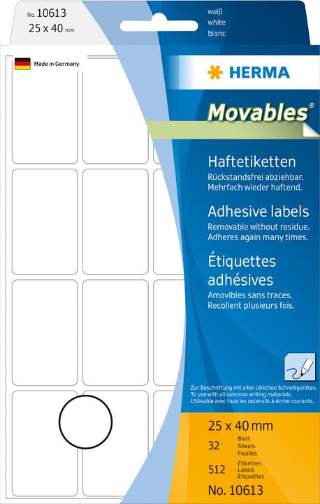 Produktbild HERMA Ablösbare Vielzweck-Etiketten