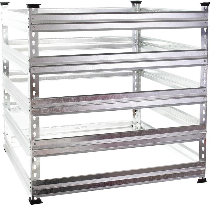 Image du produit Wiltec Composteur de jardin 120x120x90cm Composteur métallique Bac à compost Biocompost (1300 l)