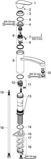 Immagine prodotto hansgrohe Rubinetto da cucina Logis M31 monocomando 160, tipo 1 spruzzo