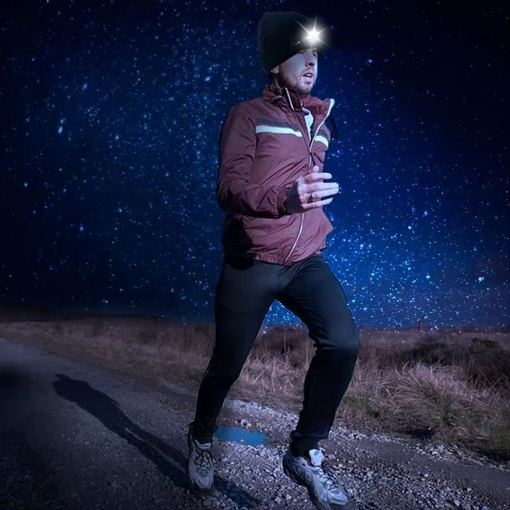 Image du produit Boruit Bonnet chaud d'hiver - lumière de phare rechargeable USB - 500LM