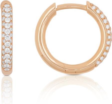 Actual product image Muau Creoles 750/18K rose gold, diamond 0.25ct. (750/18K pink gold)