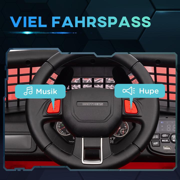 Image du produit Aiyaplay Elektro Kinderauto Kunststoff, Metall Rot (12 V)