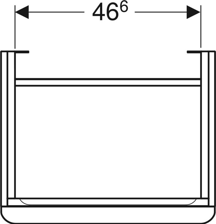 Produktbild Geberit Waschtischunterschrank Smyle Square Transchlag rechts 53,6 cm wei 500.365.00.1 (53.5 x 43.5 x 62 cm)