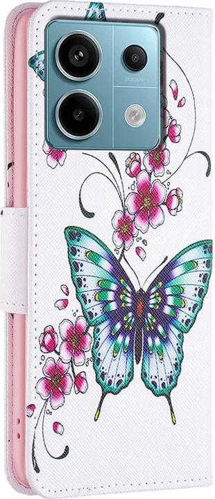 Produktbild Cover-Discount Xiaomi Redmi Note 13 Pro - Etui Hülle Schmetterling weiss (Xiaomi Redmi Note 13 Pro 5G, Xiaomi Poco X6)
