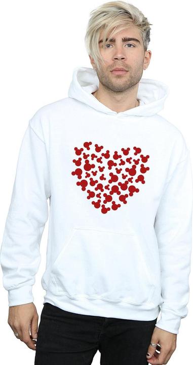 Actual product image Disney Mens Mickey Mouse Heart Silhouette Hoodie (XL)