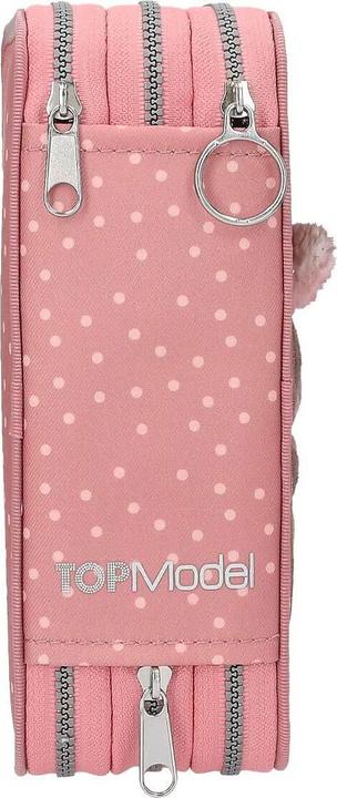 Actual product image Top Model Topmodel - TOPModel Triple Pencil Case JUICY - Dusky Pink with Orange Dots (413323)