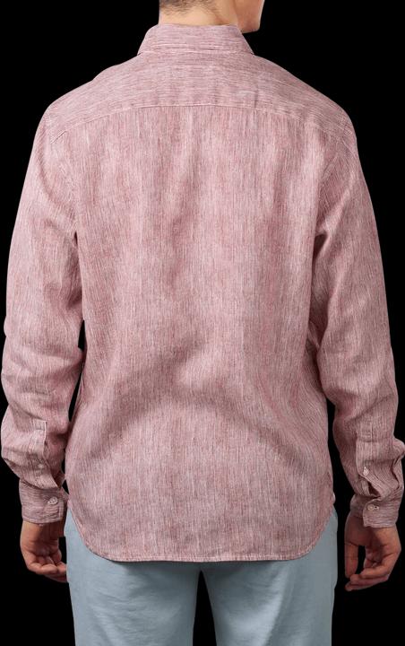 Actual product image Marc O'Polo Kent Collar Shirt Regular Fit Multi/Tall Poppy (XXL)