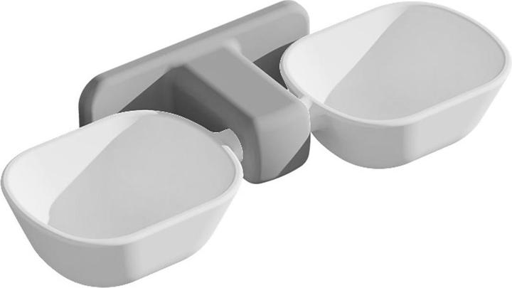 Produktbild König Design Haustier Dual Futternapf Fressnapf Katzenhundnnapf schräge für kleine Schüssel