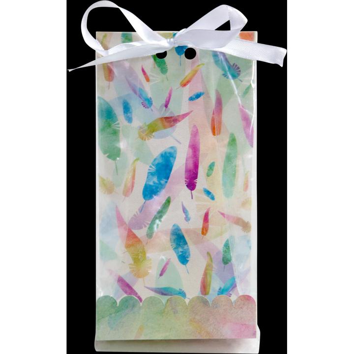 Image du produit Städter Set de pochettes cadeaux "Rainbow Feathers", 24 pièces (Pochette cadeau, 6 x)