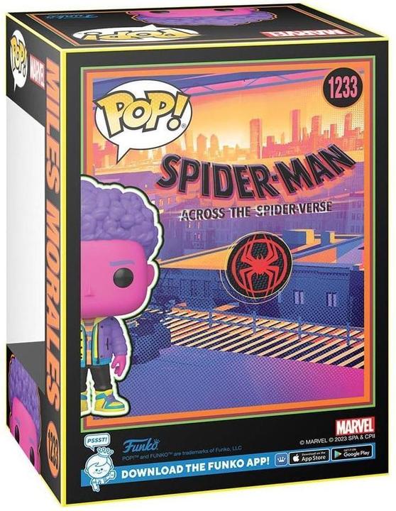 Actual product image Funko Pop! Marvel: Spider-Man: Across the Spider-Verse - Miles Morales (Blacklight) - Special Edition
